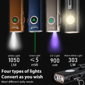 Flat Flashlight with White Light